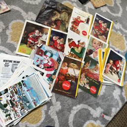 Large Lot Of Vintage Coca-Cola Ads From 1953-1962  Other Vintage Advertisements  (Porch)