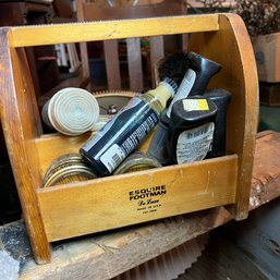 Vintage Shoe Shine Kit (basement)