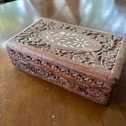 Vintage Inlay Wooden Box (b1)