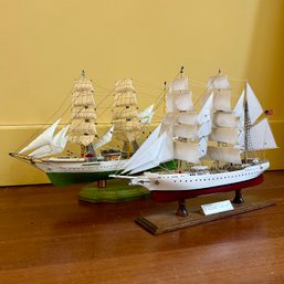 Pair Of Decorative Model Ships (GR)