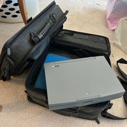 Early 90's NEC UltraLite Versa Laptop Computer With Two Carrying Cases (Living Room)