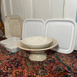 Assorted Baking Dishes, Pedestal Bowls, Including Ironstone (Dining Room)