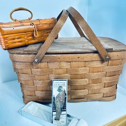 Picnic Basket, Smaller Basket & Bookmark  (OA)