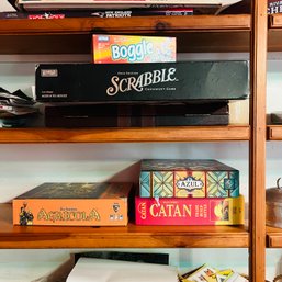 Board Game Lot: Settlers Of Catan, Scrabble, Agricola And More (Den)