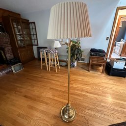 Standing Floor Lamp With Accordion Shade (LR)