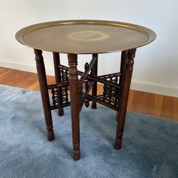 Unique Vintage Brass Tray Table (Lroom 29848)