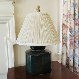 Vintage Green Ceramic Lamp (Living Room)