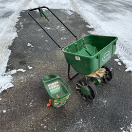 Scotts SpeedyGreen 2000 & Handy Green II Lawn Spreaders (Garage)