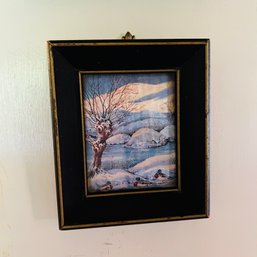 Vintage Foil Art In Frame (Den)