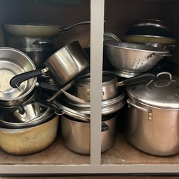 Vintage Pots & Pans Lot, Including Revere Ware Set (Kitch)