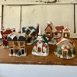 Ceramic Christmas Village Featuring Six Buildings (KG)