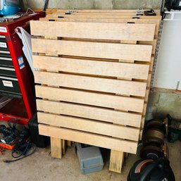 Set Of Four Wooden A-frame Shrub Protectors (Garage)