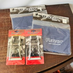 Razor Skateboard Wheelie Bars And Shoulder Bags (Loc: CH Garage)