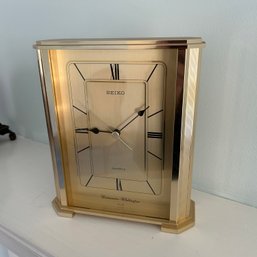 Vintage Seiko Quartz Westminster-whittington Gold Mantel Clock (LRoom)