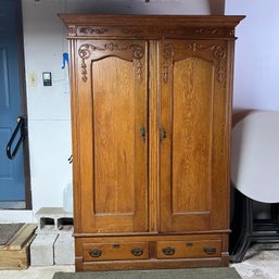 Large Wooden Wardrobe Cabinet (garage)