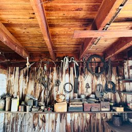 Huge Wall & Shelf Lot Including Vintage Horse/Farm Equipment (Zone 1)
