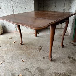 Nice Solid Wood Drop-Leaf Table With Extra Leaf (Garage)