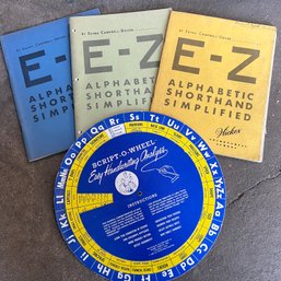 Vintage Handwriting Analysis Wheel And Shorthand Booklets (garage)