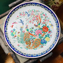 Beautifully Detailed Vintage Hand Painted Platter (Den)