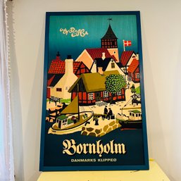 Vintage 1950s Bornholm, Danish Travel Poster - Original Vintage Poster (office)
