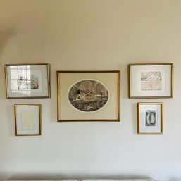 Set Of 5 Signed Framed Prints From Carol Lummus (Living Room)