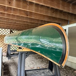Large Green Canoe, Approx. 12' Long (LR)