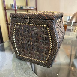 Decorative Rattan Basket Filled With Assorted Candles (Dining Room)