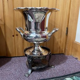Vintage Silver Plate Wine Bucket And Stand (Basement)