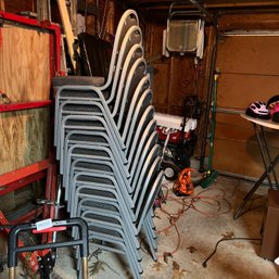 Set Of 12 Stacking Chairs (Garage)