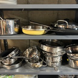 Pots & Pans, Some ALL CLAD, 2 Shelves (RIGHT)