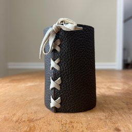 Local Artist Handcrafted Leather Drink Cooler (BR)