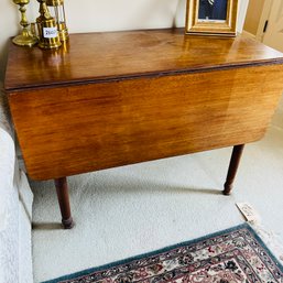 Vintage Solid Wood Drop Leaf Table (Living Room)