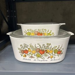 Pair Of Vintage CORNING WARE Spices Of Life Bakers (RIGHT)