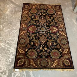 Vintage Wool Area Rug Made In India - Approx. 5.5' X 4' (Basement)