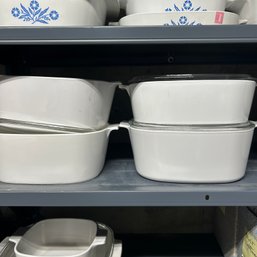 Set Of 4 Plain White CORNING WARE Bakers (RIGHT)