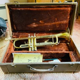 Vintage Trumpet With Case And Extra Mouth Piece (Bedroom Right)
