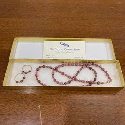 Matching Rodenite Necklace And Earrings (Basement)