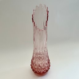 Gorgeous Midcentury Fenton Light Pink Glass Crystal Vase MCM (Living Room)