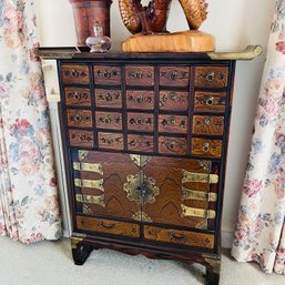 Asian Inspired Apothecary Cabinet (Living Room)