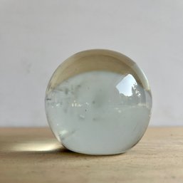 Vintage Clear Glass Paperweight (IS)