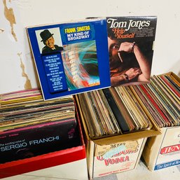 Large Assorted 12' Record Lot - Frank Sinatra, Tom Jones, Bobby Vinton, And More! (Basement Workshop)