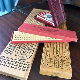 Four Vintage Cribbage Boards (LRoom)