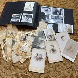 Large Lot Of Vintage Photographs & Newspaper Clippings (Up)