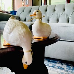 Pair Of Adorable Ceramic Decorative Ducks (LR)