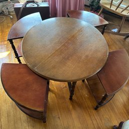 Unique Vintage Segmented Nesting Coffee Table (B1)