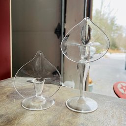Vintage Shaped Glass Candle Holders (CMH)