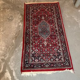 Vintage Red Patterned Area Rug - Approx. 2.5' X 4.5' (Basement)