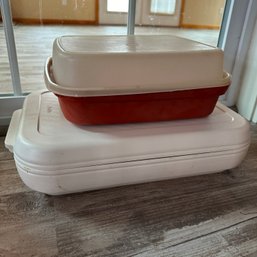 Aladdin Tempreserve Heat Saving Case With Pyrex Casserole Dish, Plus Tupperware With Lid (LR)