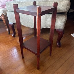 Vintage Handmade Wood Side Table (B1)