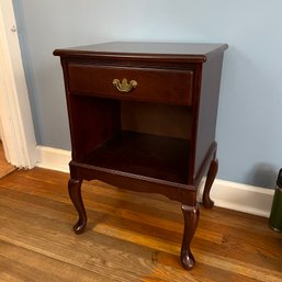 Vintage End Table With Drawer And Open Storage (LR)